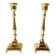 Pair of antique brass candlesticks