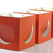 3 Stockmann Orno orange vintage Shogo Suzuki lamps