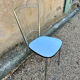 Chrome chair with blue Formica
