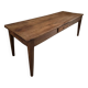 18th-century French farmhouse dining table in oak and chestnut.