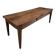 18th-century French farmhouse dining table in oak and chestnut.