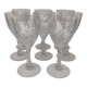 8 large Saint Louis crystal glasses, Moselle model. 1930s.