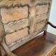Bench / antique oak chest, closed Breton bed panels - North Finistère