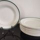 10 deep plates Moulin Des Loups Hamage green border