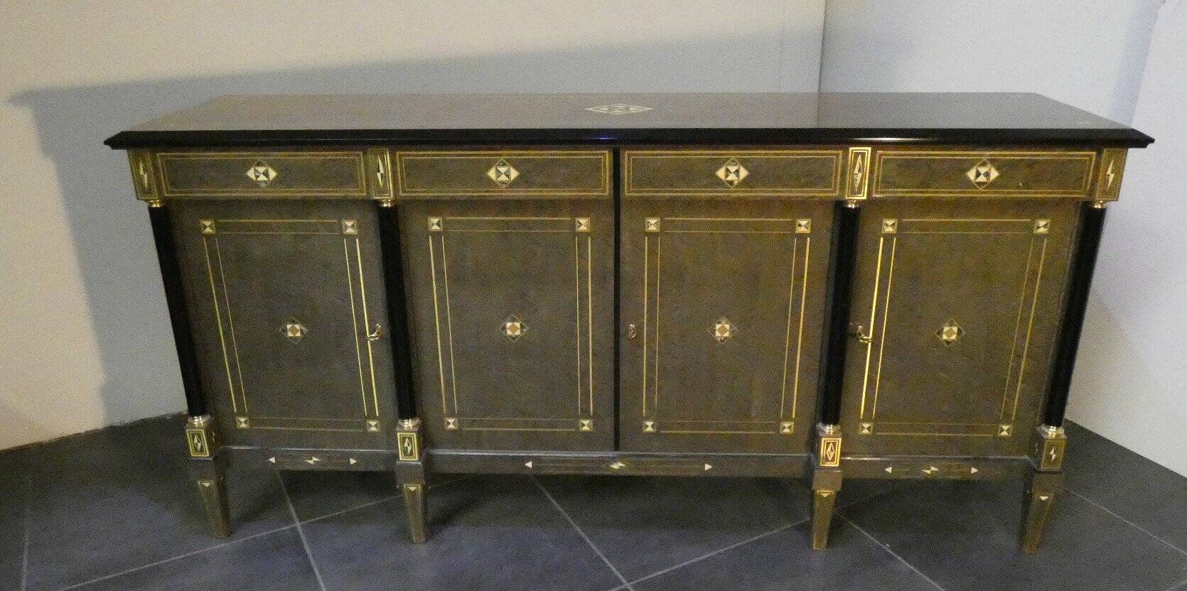 Louis XVI Style Hollywood Regency Sideboard, France, 1980s