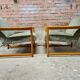 Pair of Scandinavian design armchairs teak 1960