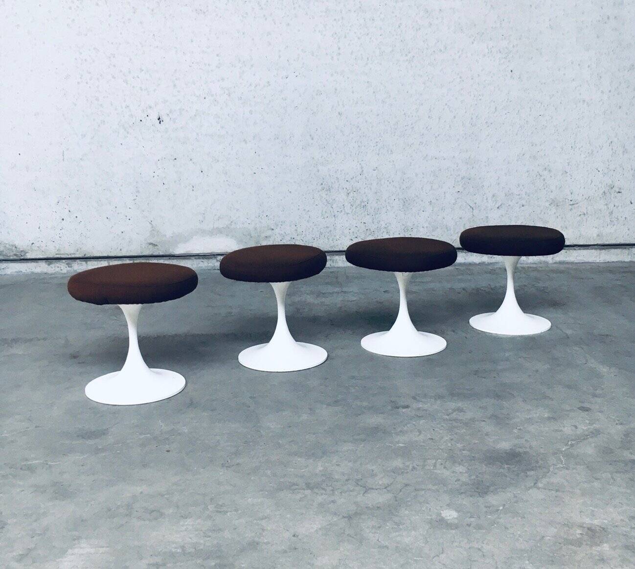 Mid-Century Modern Design Tulip Stool Set by Tamburin, Sweden, 1970s, Set of 4