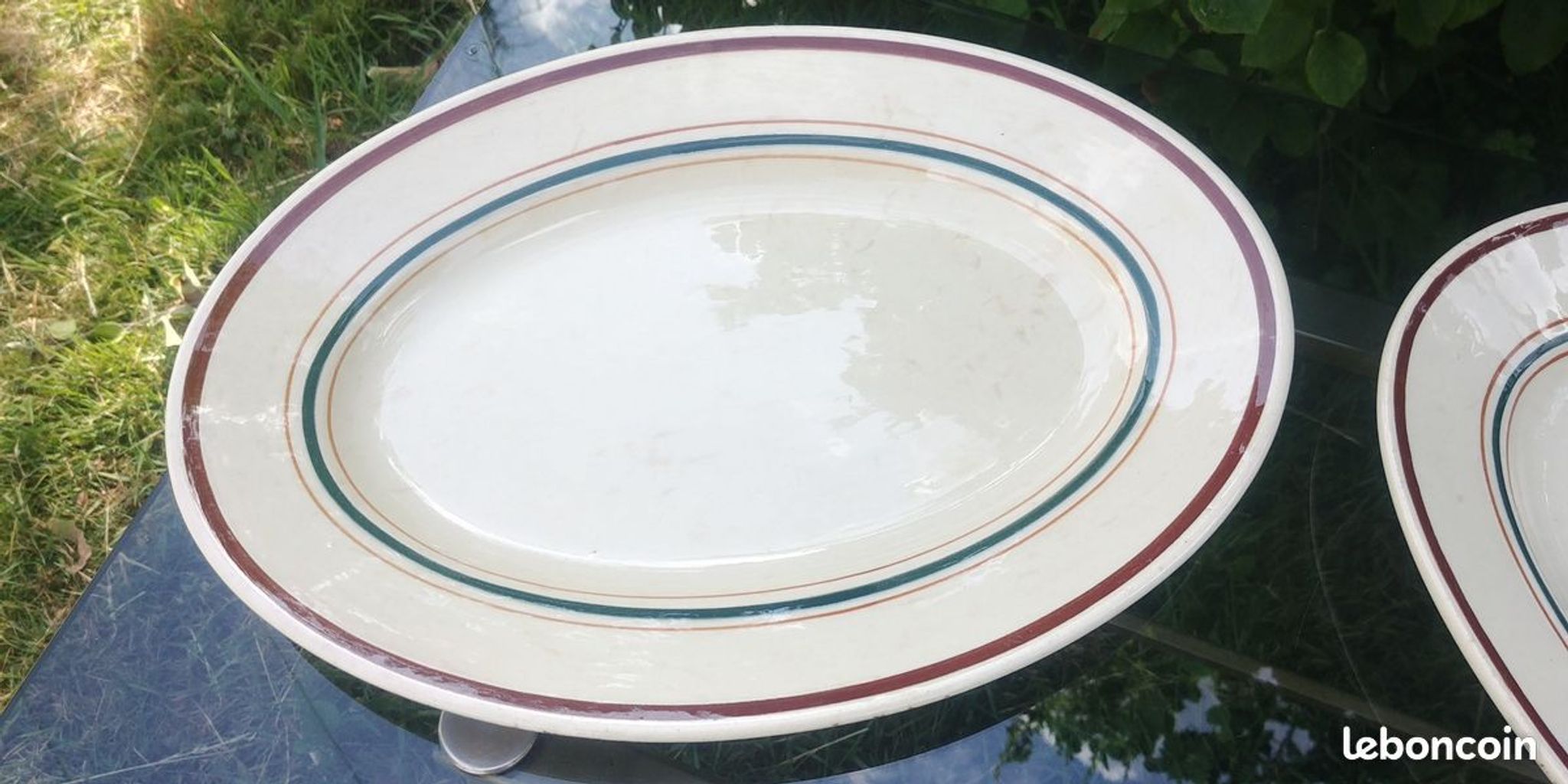 Two serving dishes from the Gien faiencerie France Gaston model 60s