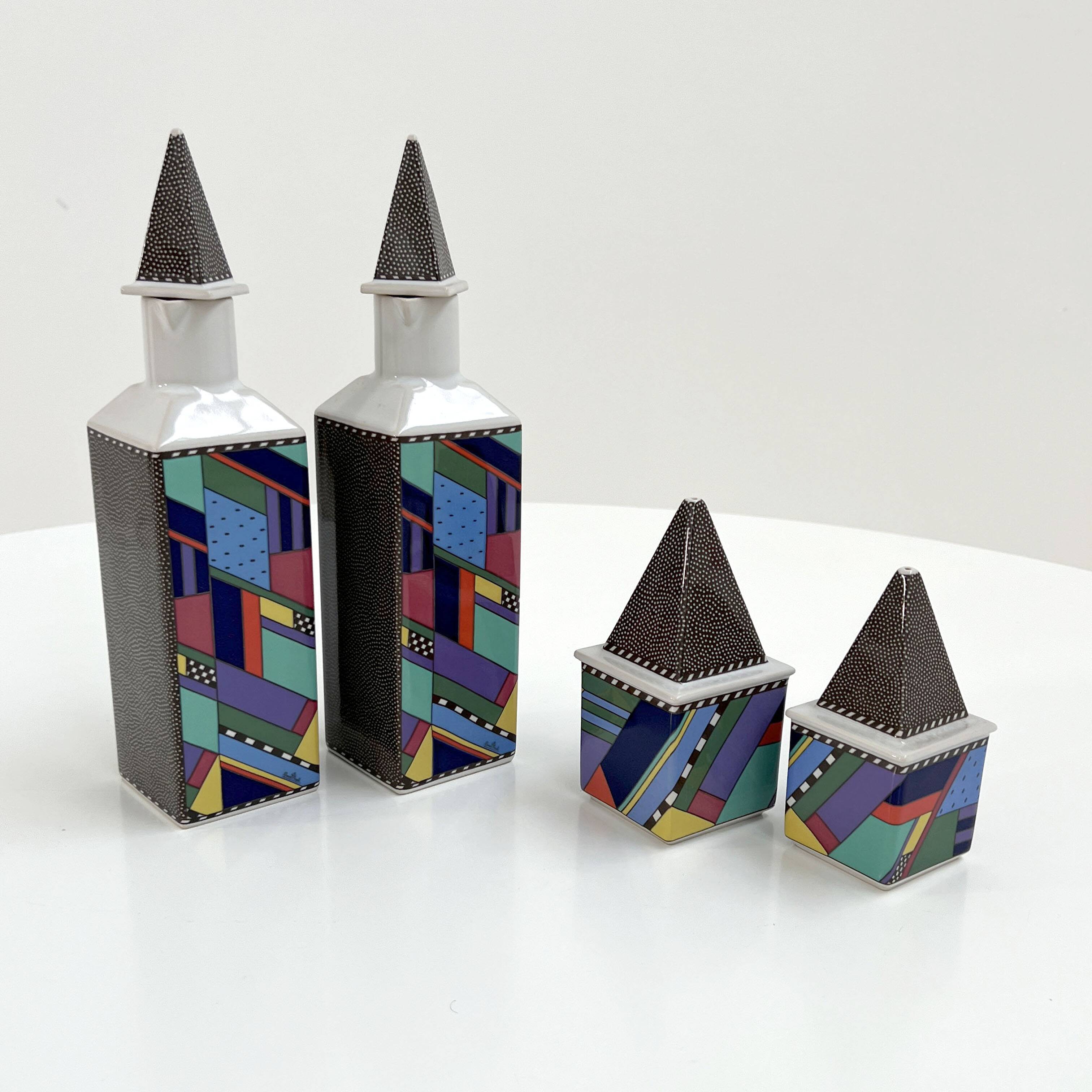 Set Oil/Vinegar Salt/Pepper Metropol by Barbara Brenner for Rosenthal, 90