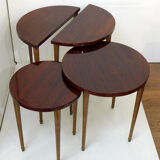 Set de 4 tables gigognes en bois