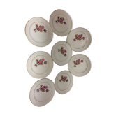 Assiettes à dessert en faïence "orchies moulin des loups"