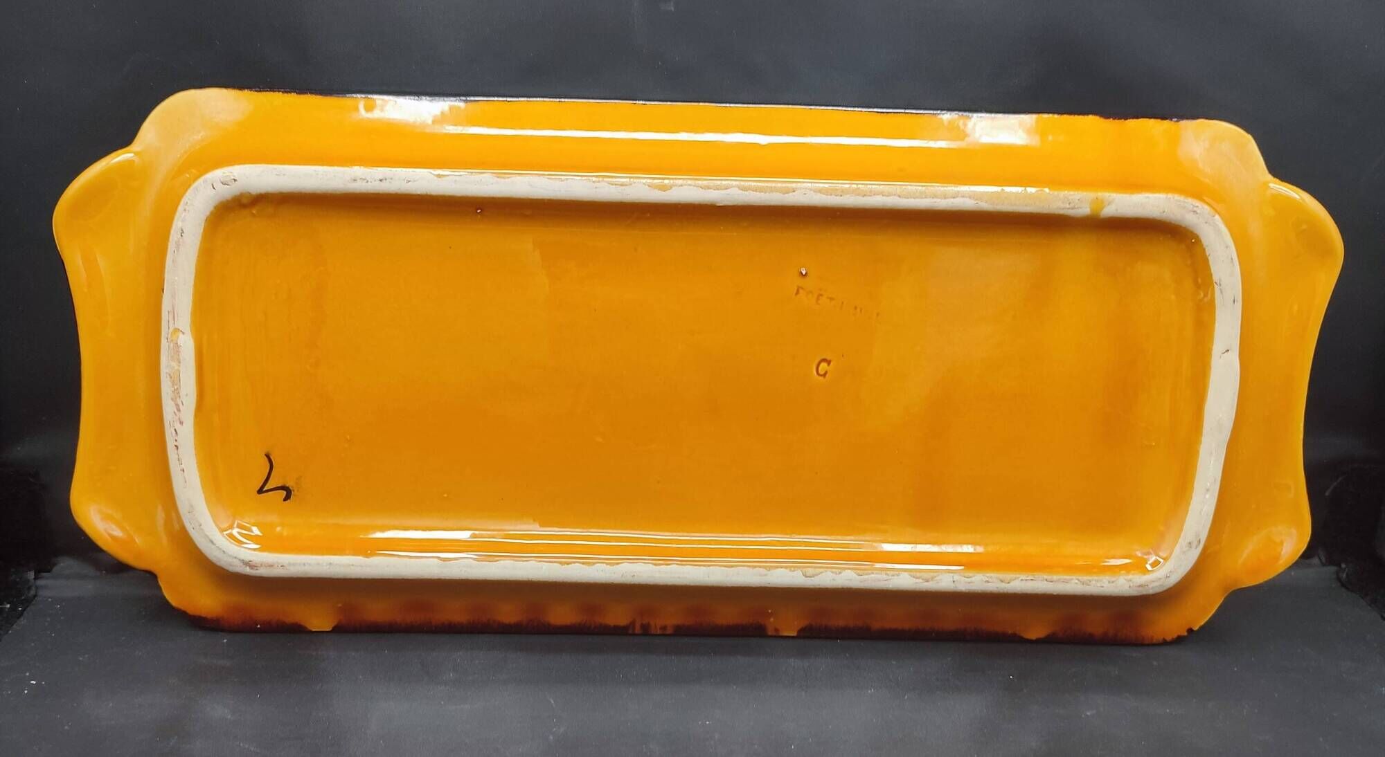 Vintage ceramic cake plate Poët-Laval 1960s