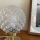 Table lamp, desk, globe in antique glass and brass base