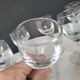 7 antique stemmed glasses made of blown glass – 1930s–1950s