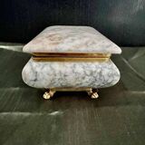 Ashtray, blue-grey marble box from the 1960s, vintage Italy.