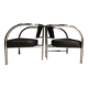 A pair of petite low armchairs by ronald cecil sportes for lumen center, 1987