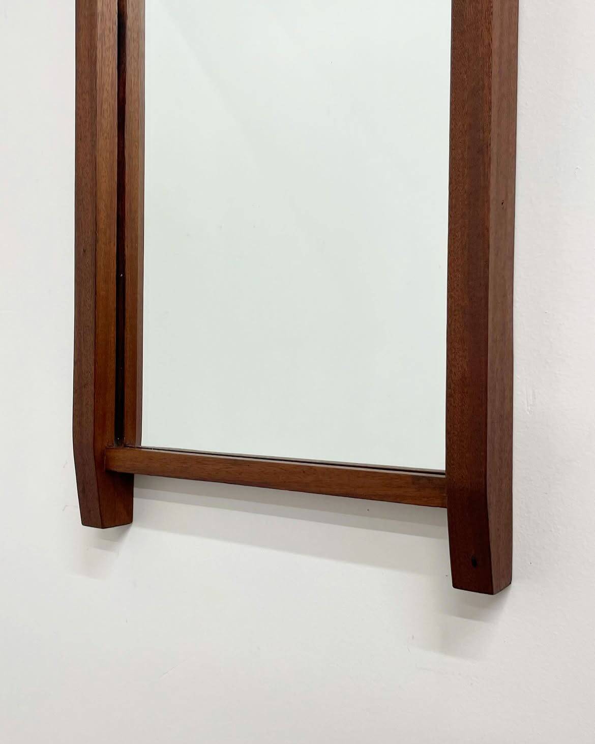 Rectangular teak mirror