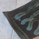 Large shallow dish (signed) in French studio stoneware from the 1960s-70s.