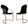 Pair of mid-century brass chairs designed by Gastone Rinaldi, Italy, 1970s