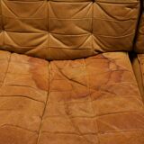 Vintage DS 11 modular sofa in cognac/orange leather by De Sede Swiss