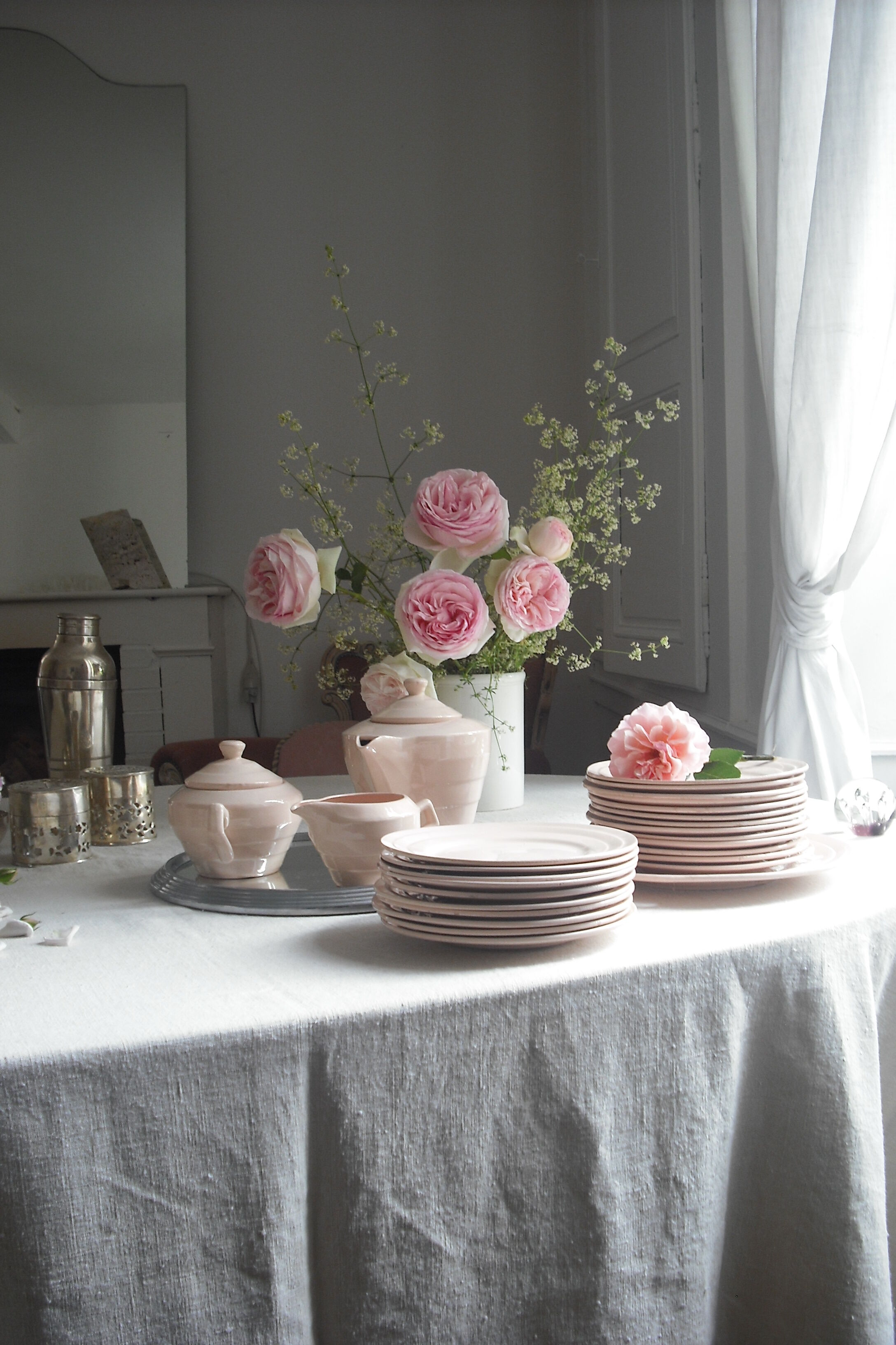 Coffee service powder pink 52 parts 1930