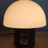 1960s glass and metal mushroom lamp