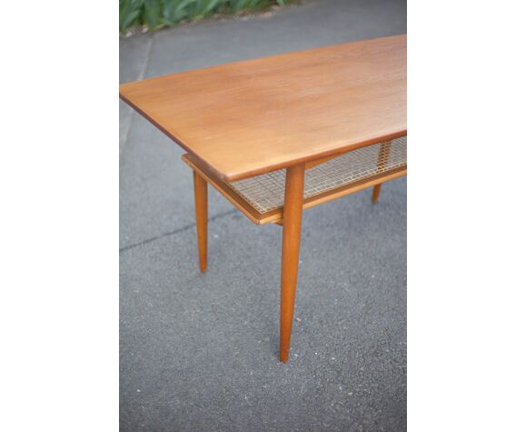Klein Mobel opal wood coffee table, wood table and canning, vintage German  table, 60's | Selency