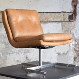 Leather armchair by Raphael Raffel for Apelbaum - France 1970