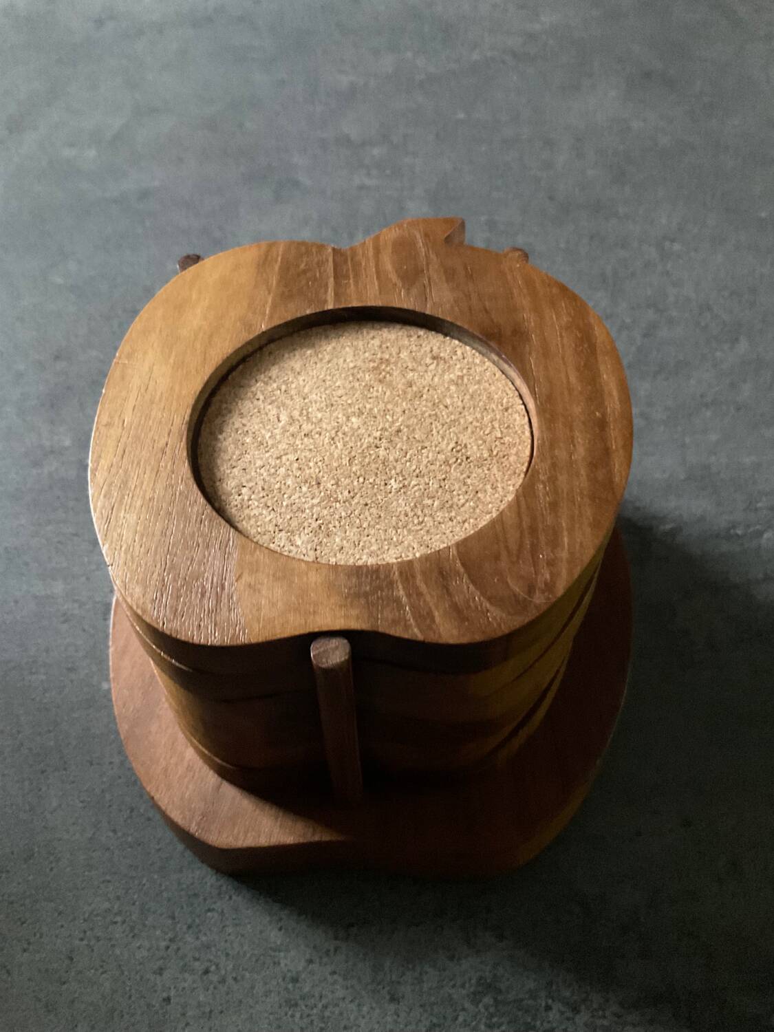 Series 6 vintage teak coasters