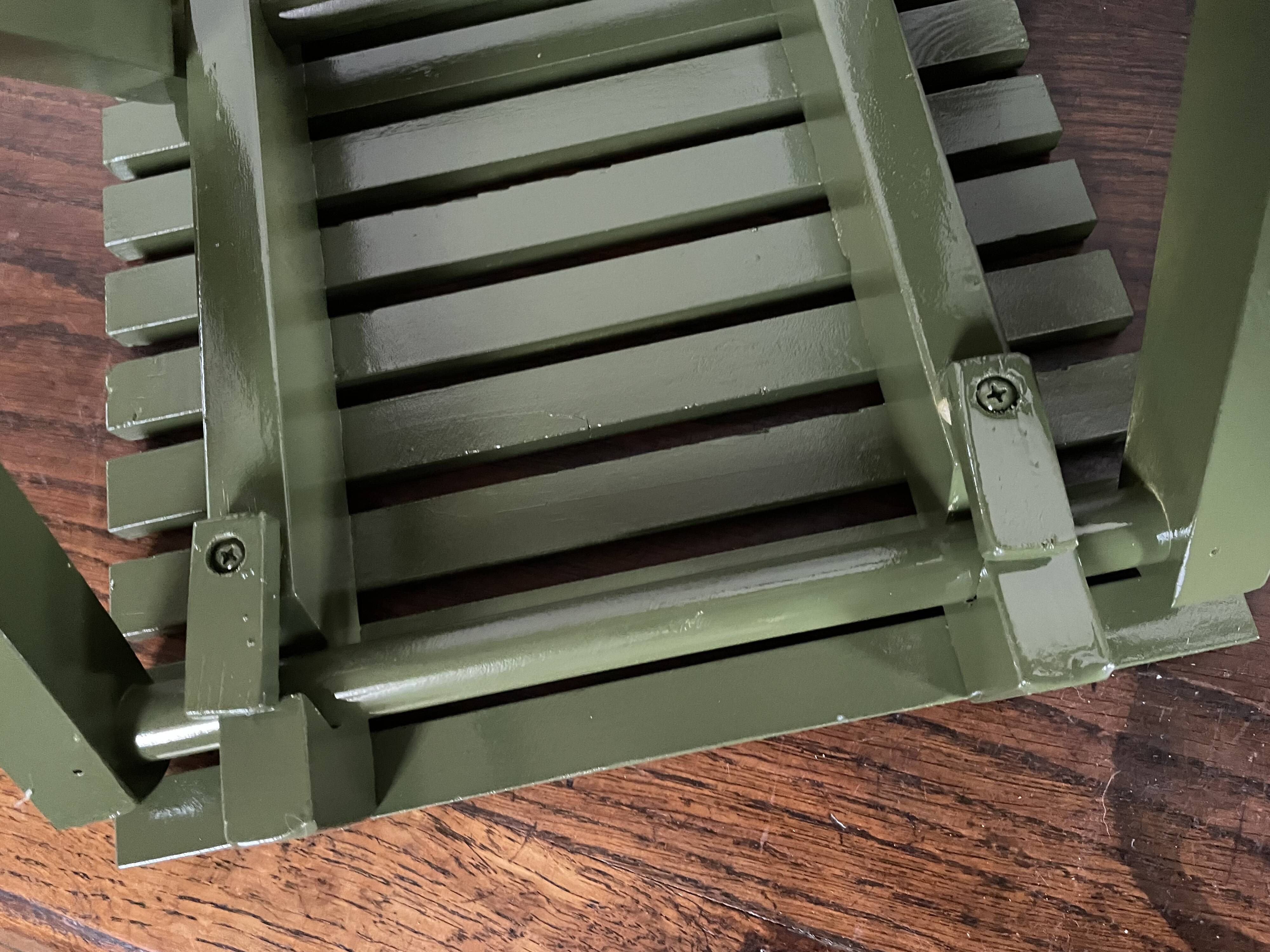 Vintage slatted fishing stool