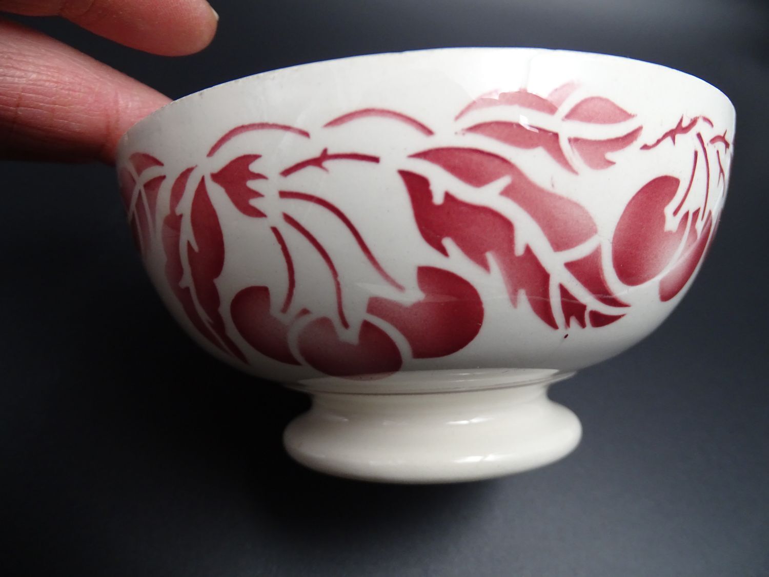 Lot of 3 bowls in Digoin faience 1940
