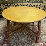 Bamboo and oak garden table