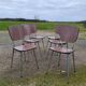 Lot de 6 chaises en formica vintage imitation bois
