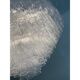 Lustre contemporain en verre de murano transparent « tronchi » dans le style venini
