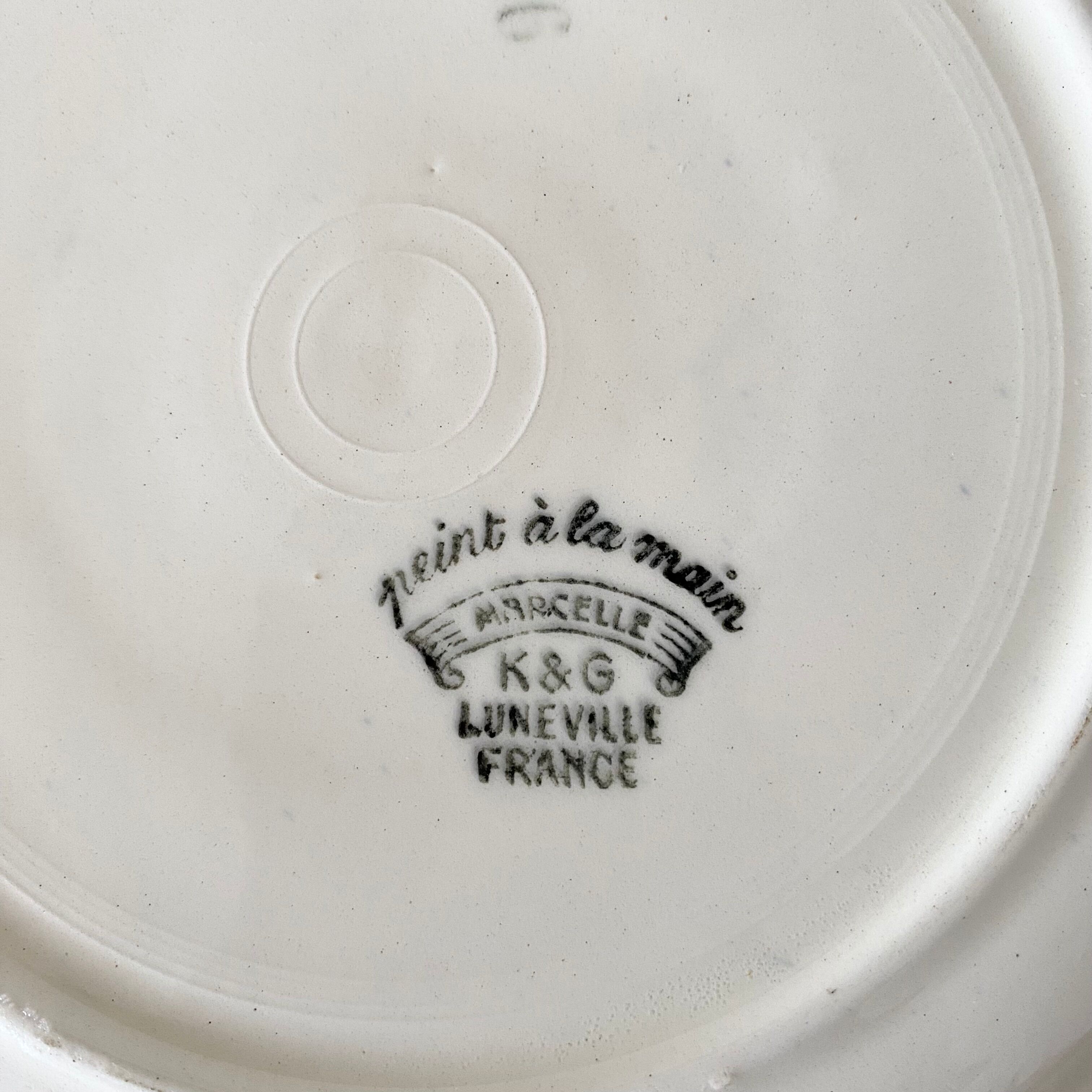 Flat plates iron earth Lunéville "Marcelle"