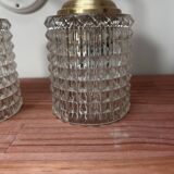 Paire d’appliques murales en verre ciselé