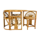 Garden lounge set Art deco in rattan and wicker