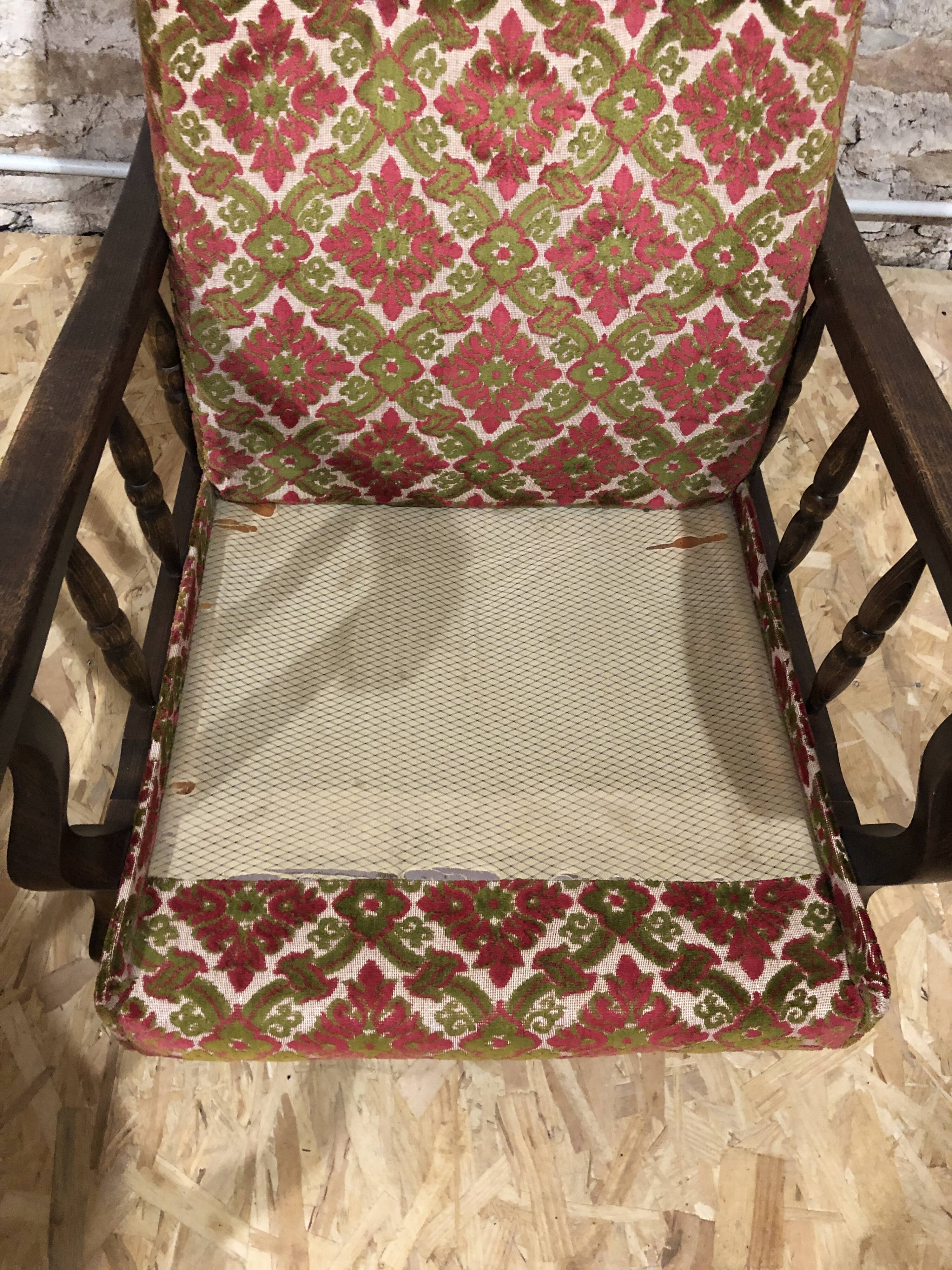 Vintage velvet armchairs