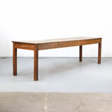 Long Antique Rustic Farmhouse Dining Table from Oak