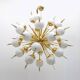 Large Sputnik Murano Glass and Brass Chandelier