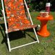 Old vintage flower deckchair