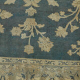 Handmade oriental decorative 1980s 237 cm x 313 cm beige wool carpet