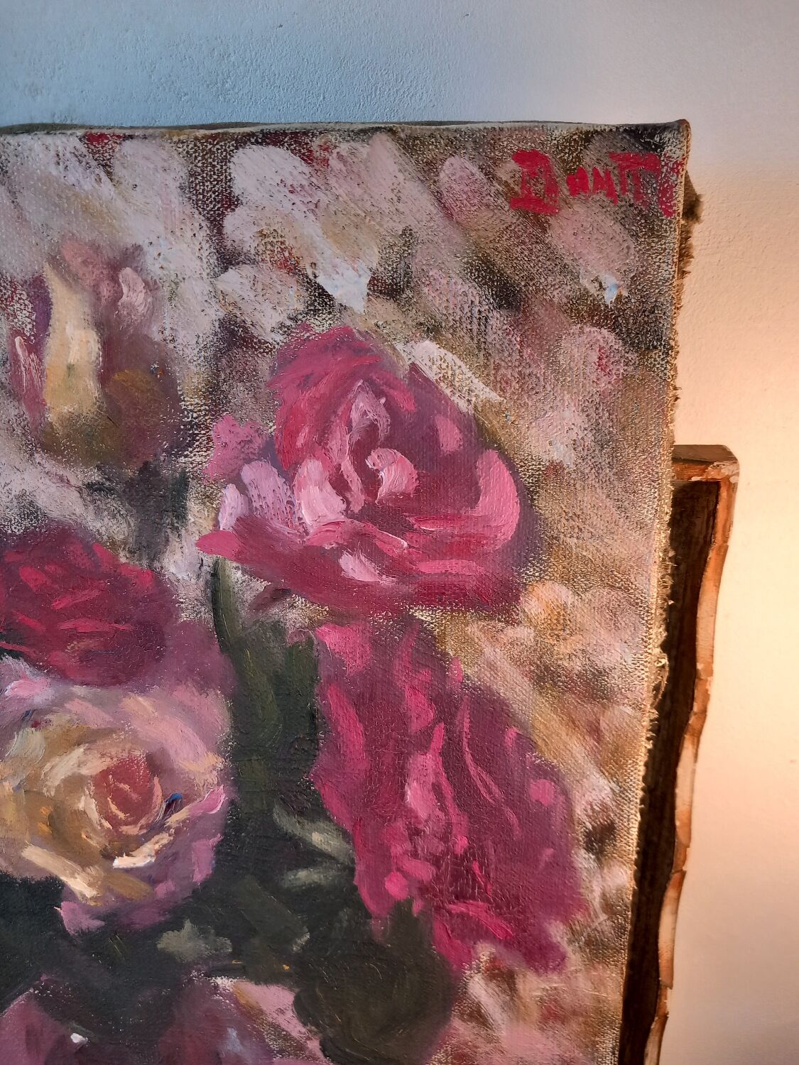 Tableau nature morte au bouquet de roses