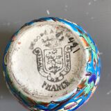 Vase in enamels of Longwy