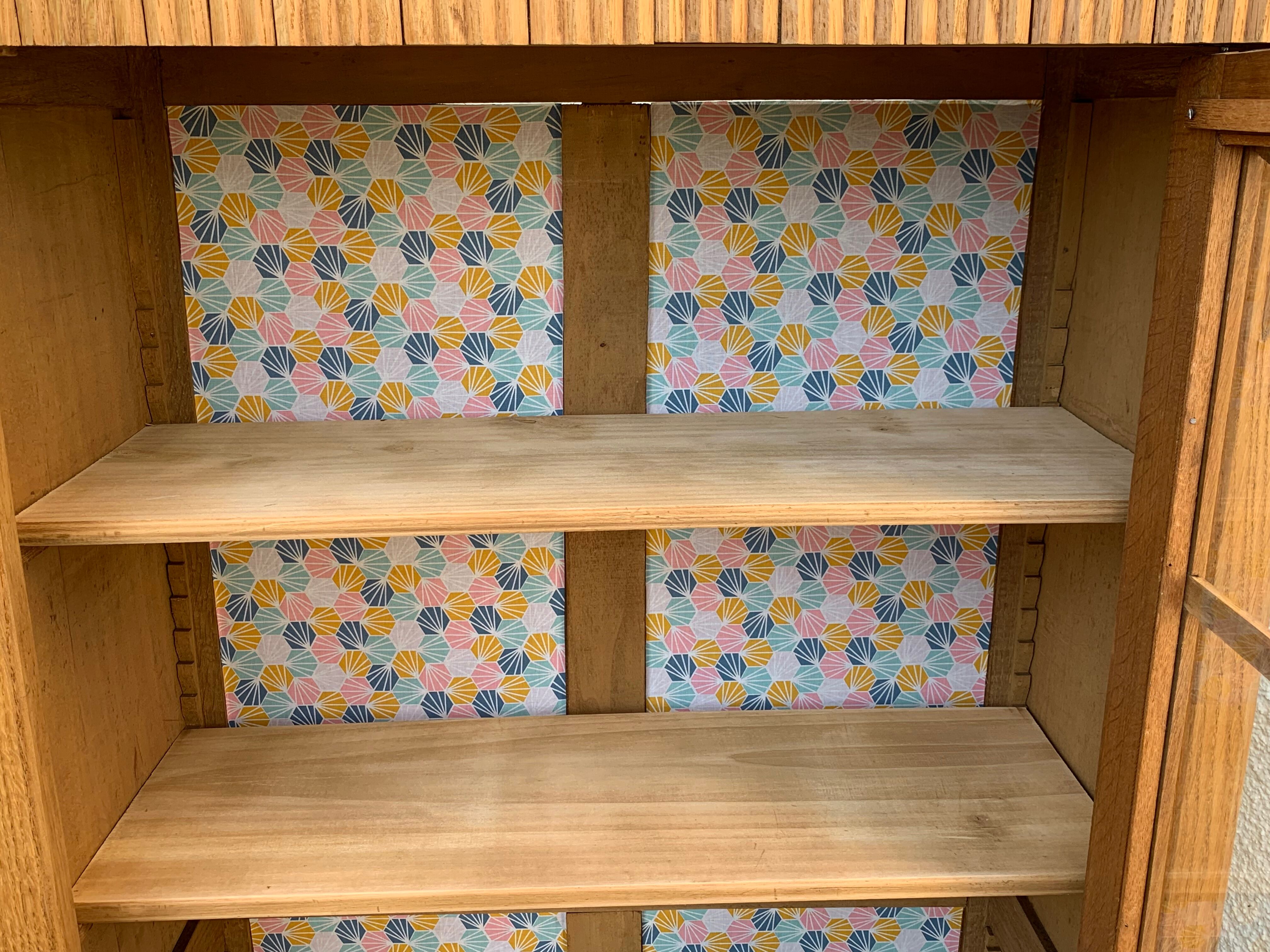 Parisian wardrobe glazed art deco 1920 raw wood