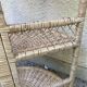 Vintage rattan corner shelf