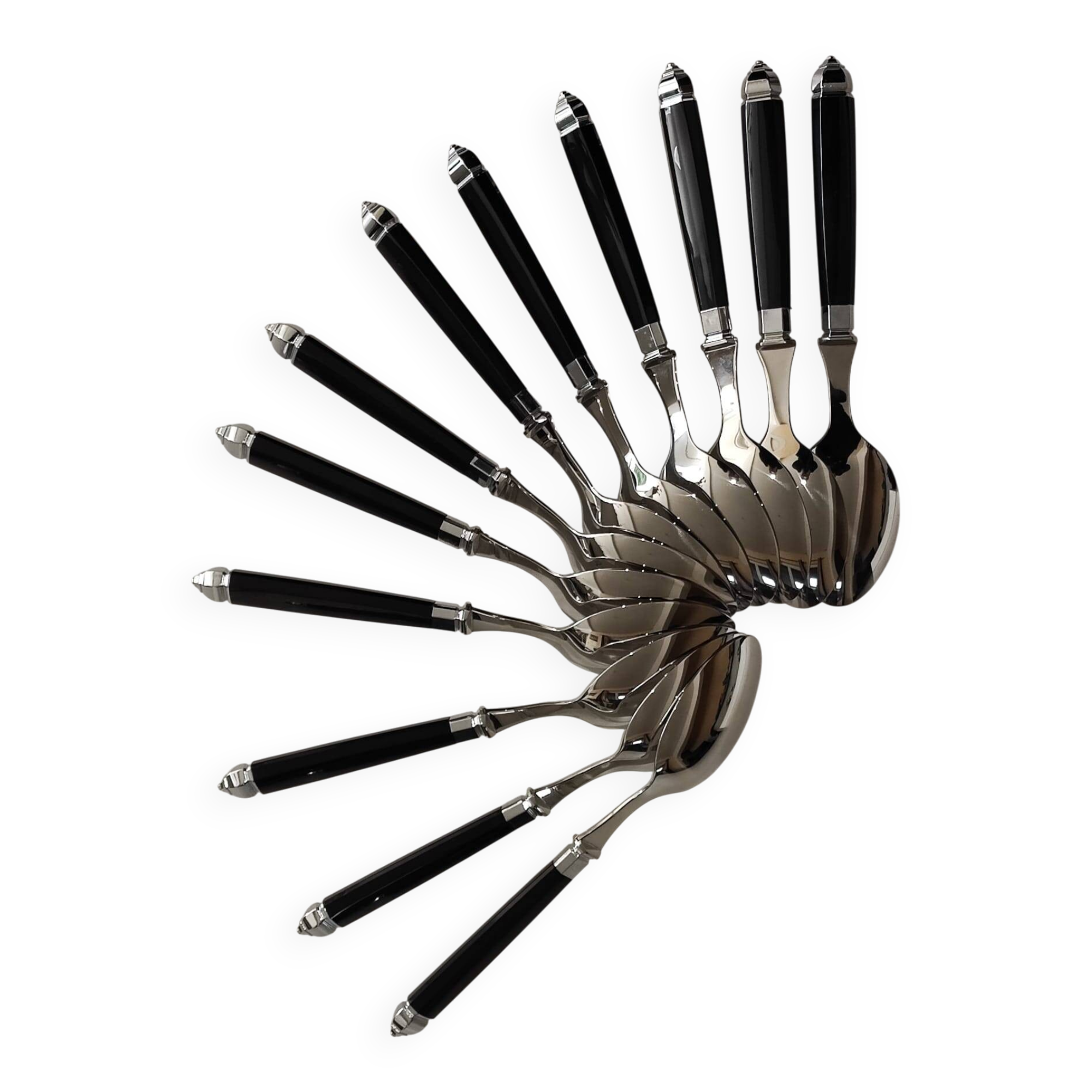 12 silver-plated table spoons SCOF France