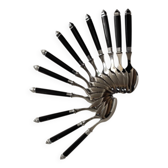 12 silver-plated table spoons SCOF France