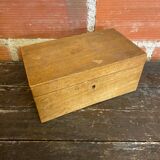 Antique box wooden box with vintage lock