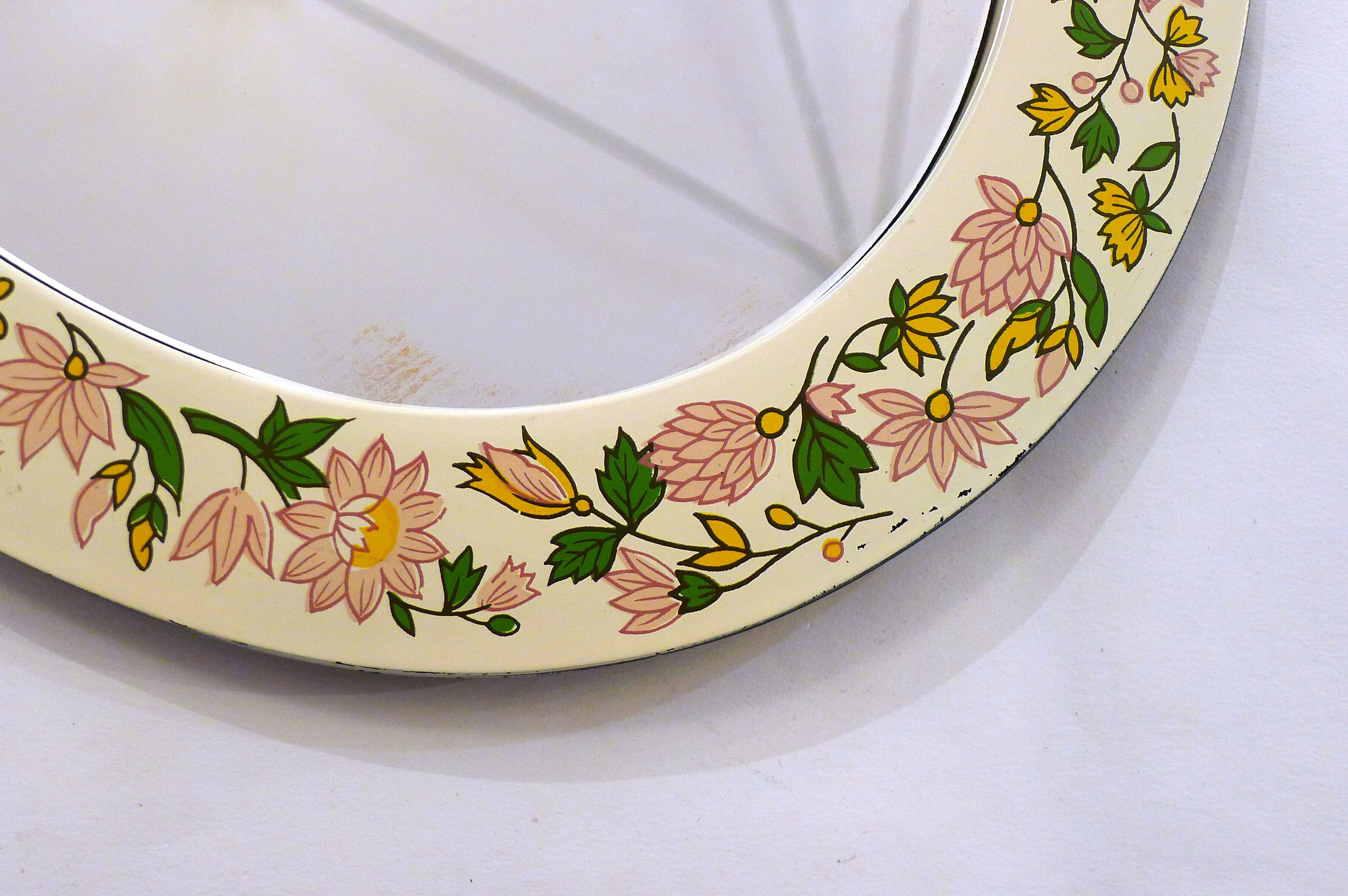 Flower oval mirror, Japan